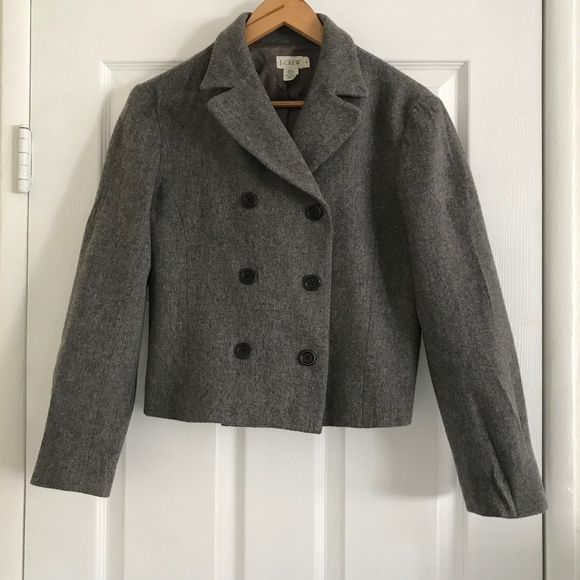 J. Crew Double Breasted Short Wool Pea Coat - Picture 1 of 5